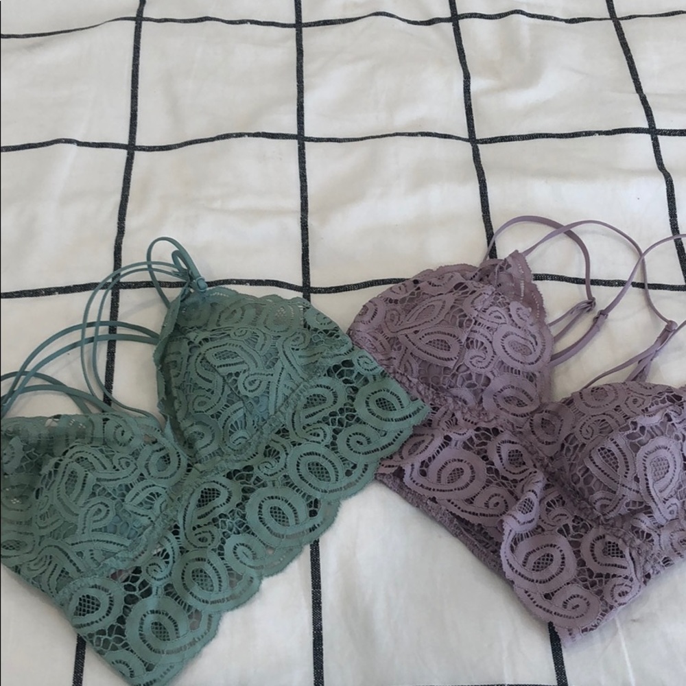 Pink Crochet Lace Bralette Bundle